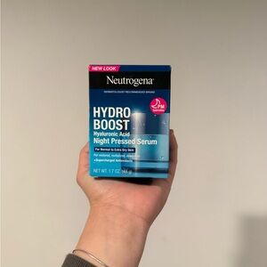 Neutrogena Hydro Boost Night Serum with Blue and White Packaging